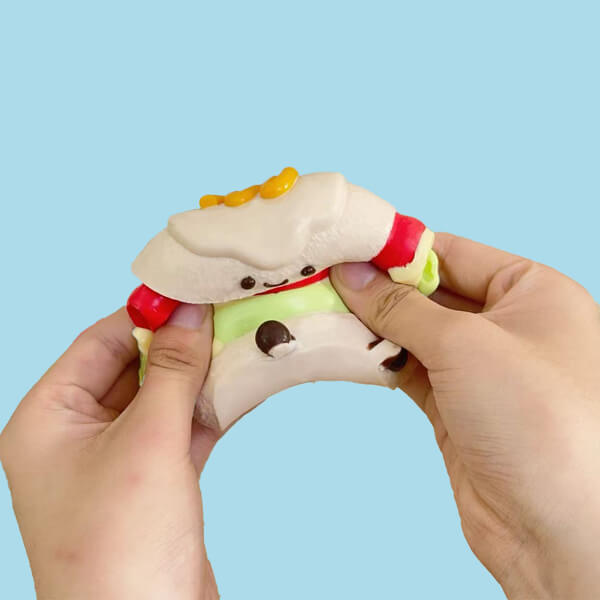 Hamburger Squishy Toy for Stress Relief | BAMSQUISHY