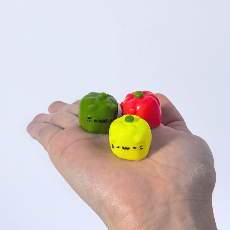 3pcs Mini Bell Peppers Bundle Bam Squishy BAMSQUISHY