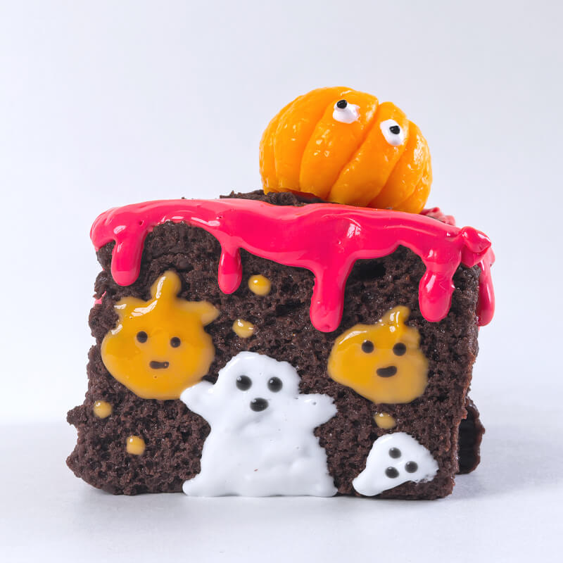 Big Pumpkin Ghost Toast Bam Squishy - BAMSQUISHY