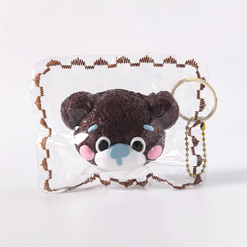 Cute Bear Head Biscuit Taba Squishy Dokee Boom BAMSQUISHY