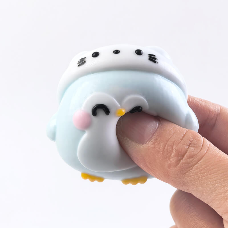 Cute Penguin With Cat Hat Bam Squishy BAMSQUISHY