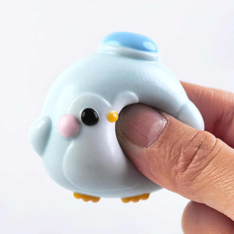 Cute Penguin With Navy Hat Bam Squishy BAMSQUISHY