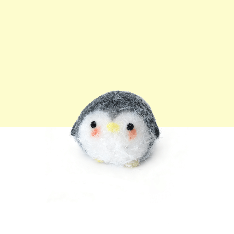 Flocked Mini Penguin Ball Taba Squishy BAMSQUISHY