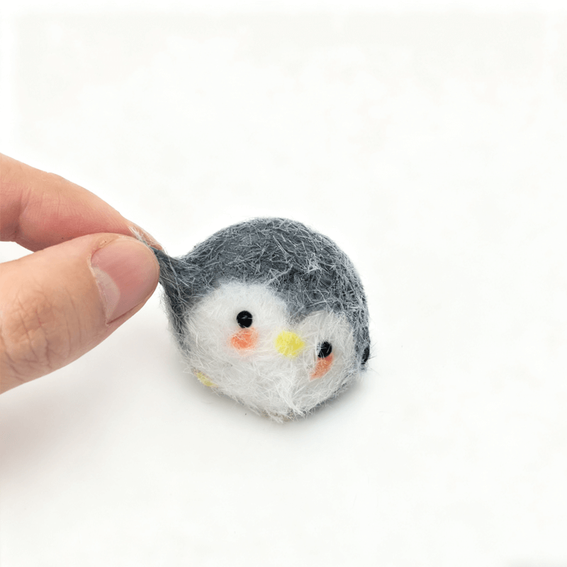 Flocked Mini Penguin Ball Taba Squishy BAMSQUISHY