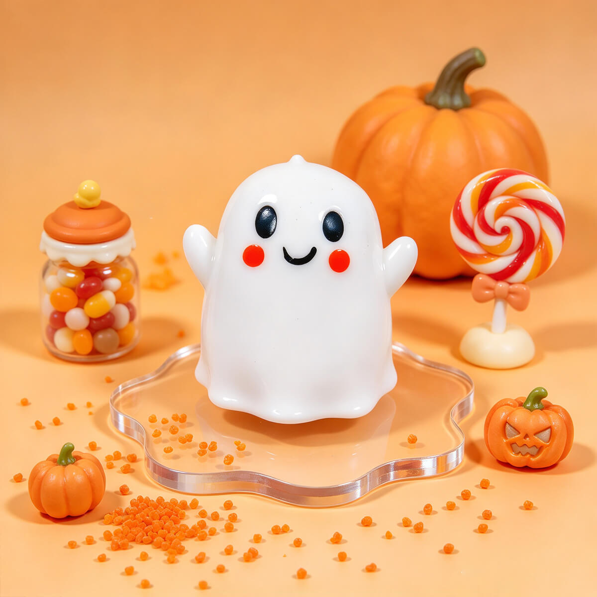 Halloween ghost squishy ball BAMSQUISHY