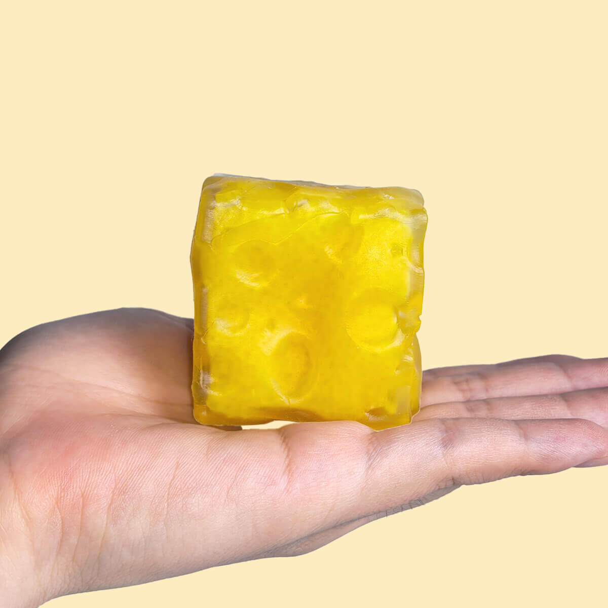 Mini Frosted Pineapple Cheese Cube Fidget Toy BAMSQUISHY