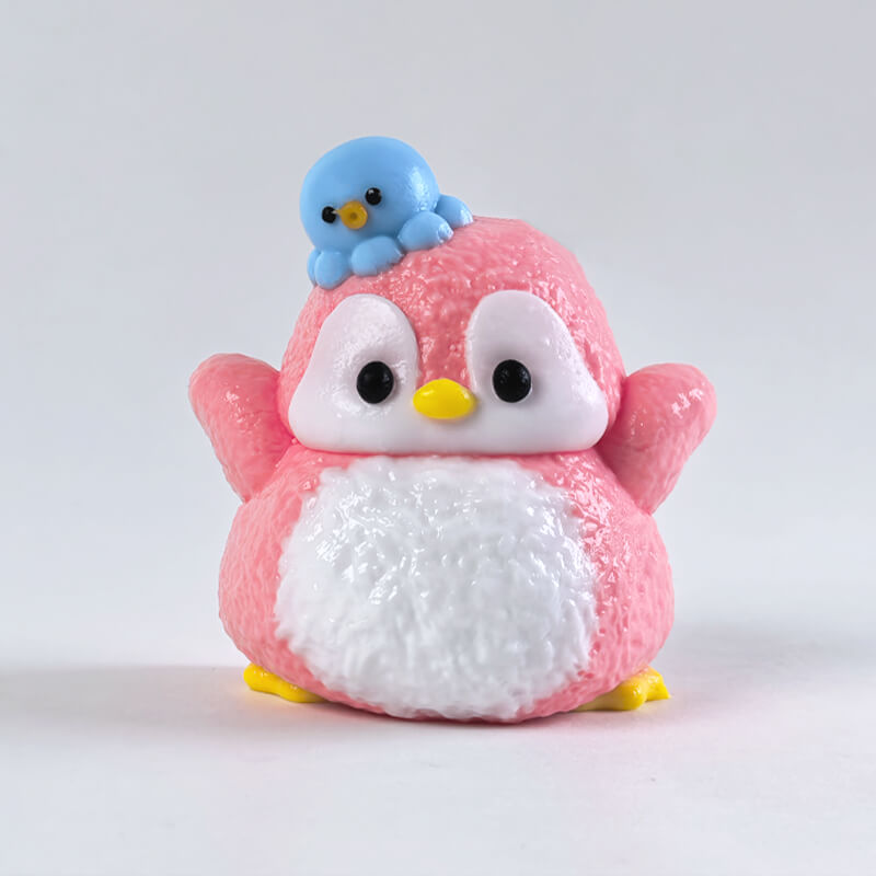Pink Penguin With Octopus Bam Squishy - BAMSQUISHY