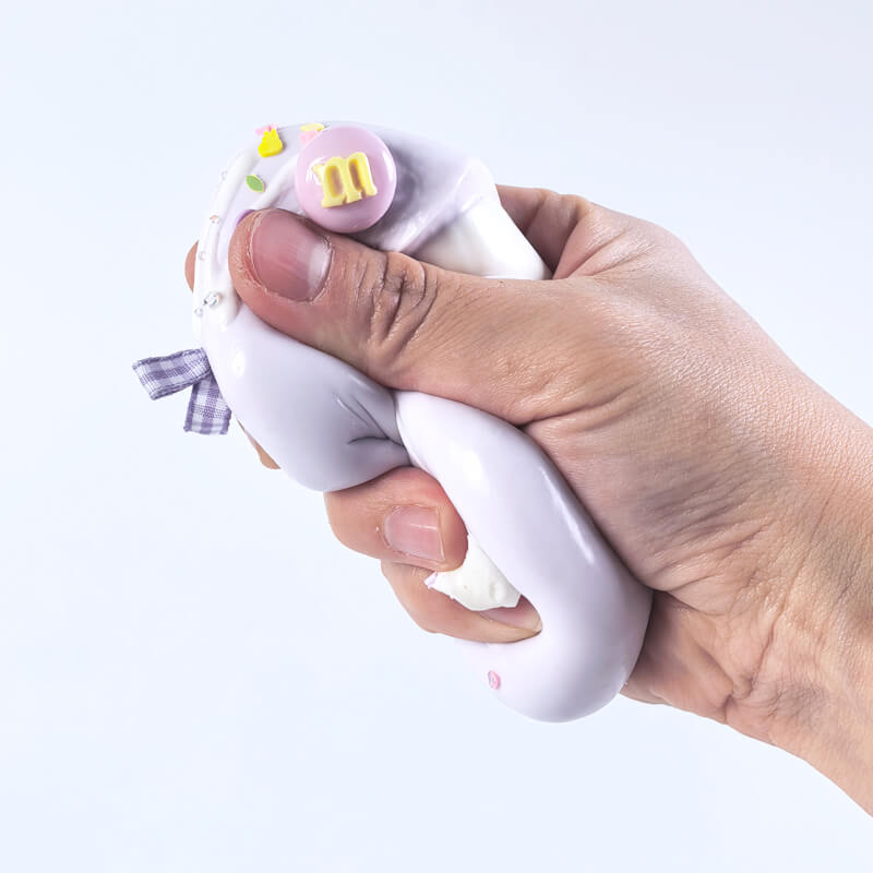 Purple Brushed Rice Cake Bam Squishy - BAMSQUISHY