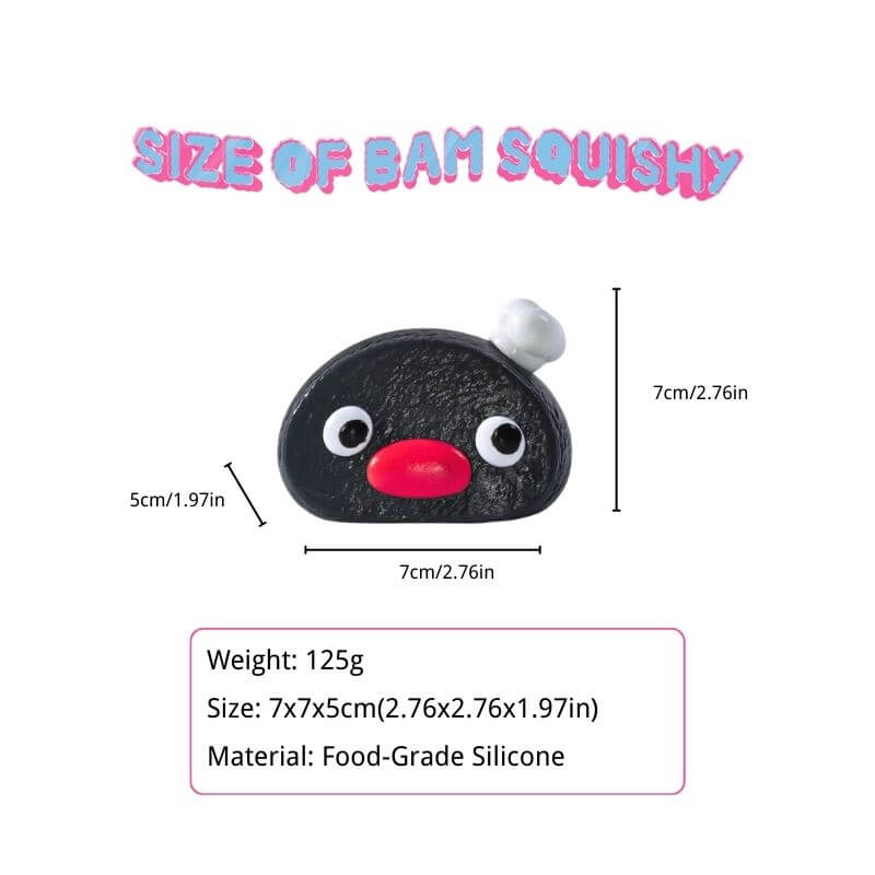 Black Penguin Chef Bam Squishy BAMSQUISHY