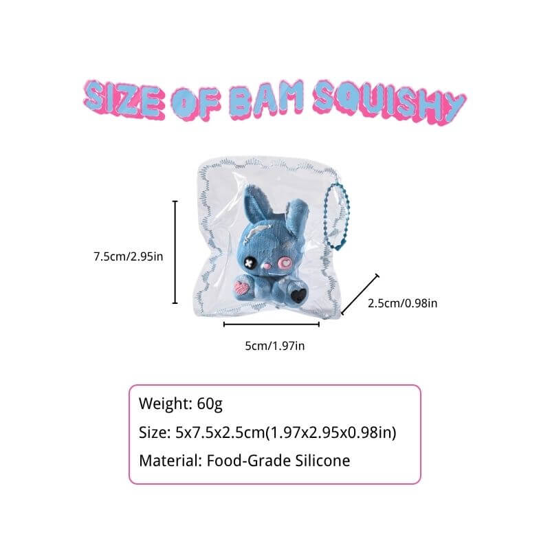 Cute Knitted Rabbit Bam Squishy Dokee Boom BAMSQUISHY