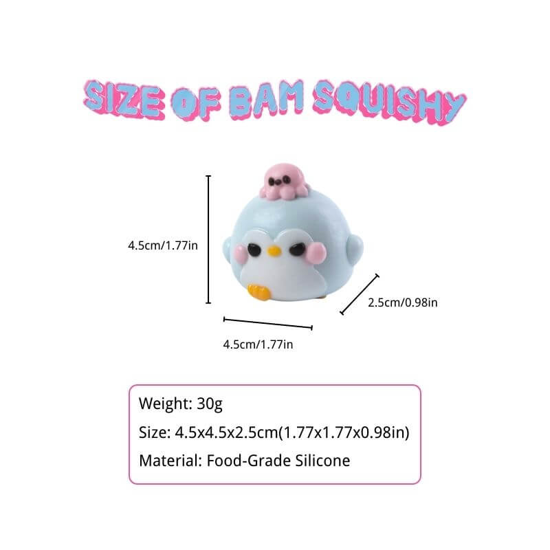 Cute Penguin With Octopus Bam Squishy BAMSQUISHY