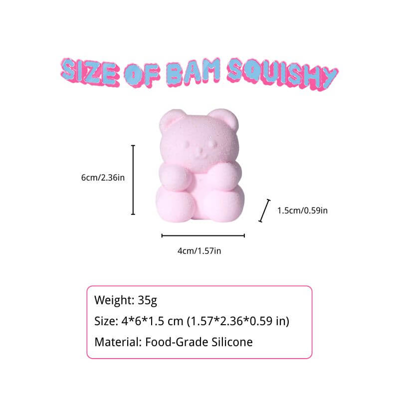 Pink Gummy Bear Bam Squishy BAMSQUISHY