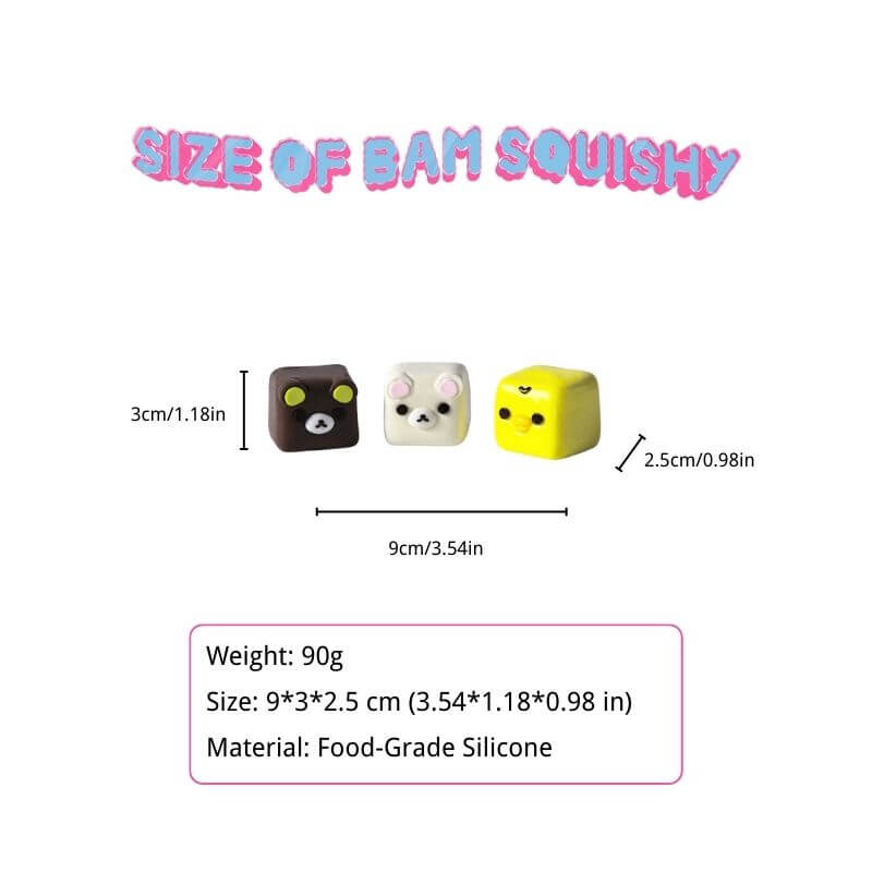 Cute Animal Block Trio Bam Squishy BAMSQUISHY