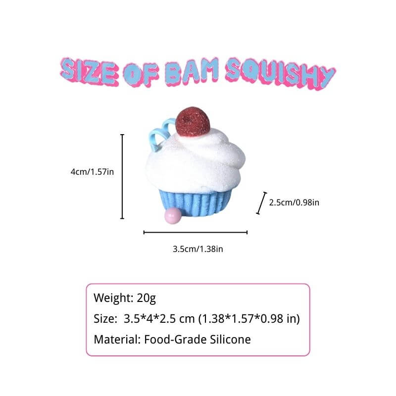 Cute Cherry Cake With Icing Sugar Bam Squishy BAMSQUISHY