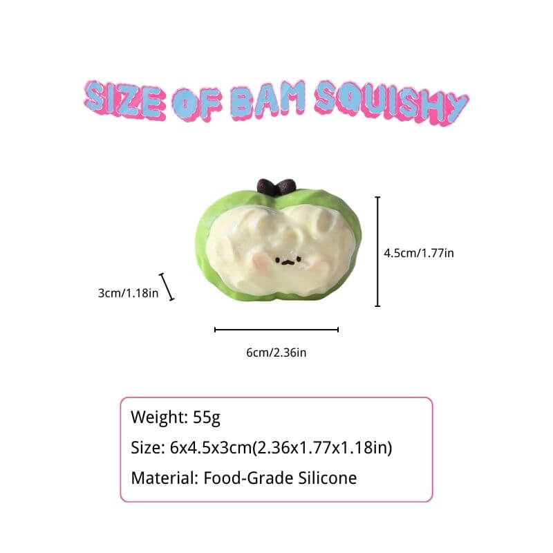 Cute Green Apple Bam Squishy BAMSQUISHY