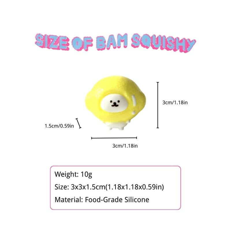 Cute Lemon Bear Bam Squishy BAMSQUISHY