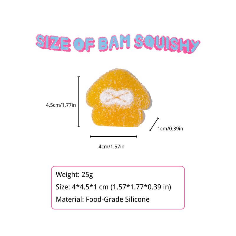 Cute Orange Squid Candy Bam Squishy BAMSQUISHY