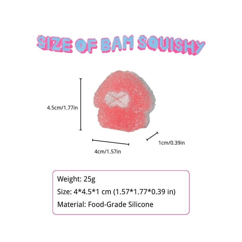 Cute Pink Squid Candy Bam Squishy BAMSQUISHY