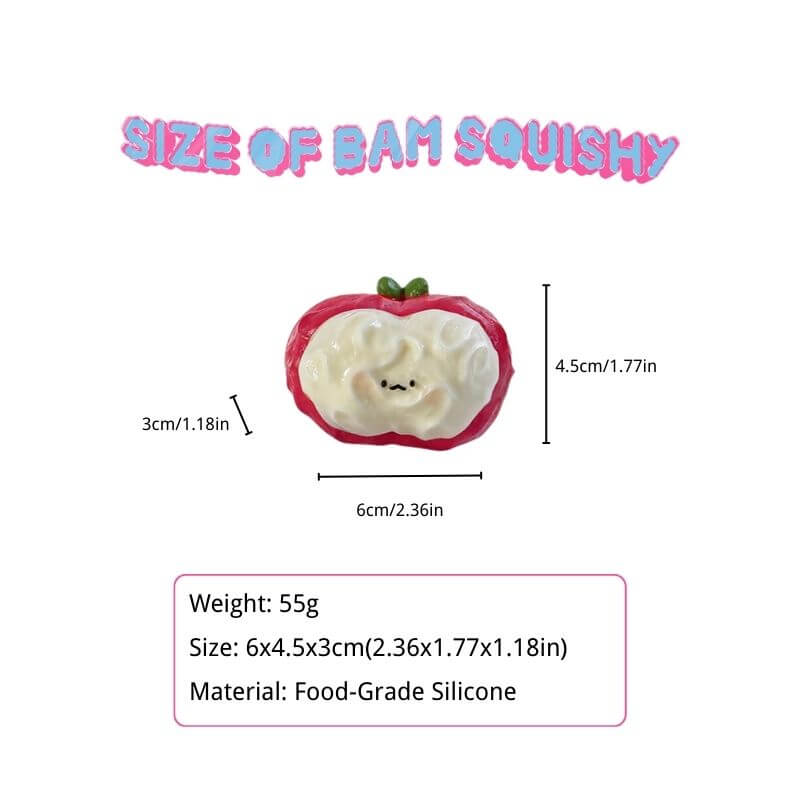 Cute Red Apple Bam Squishy BAMSQUISHY
