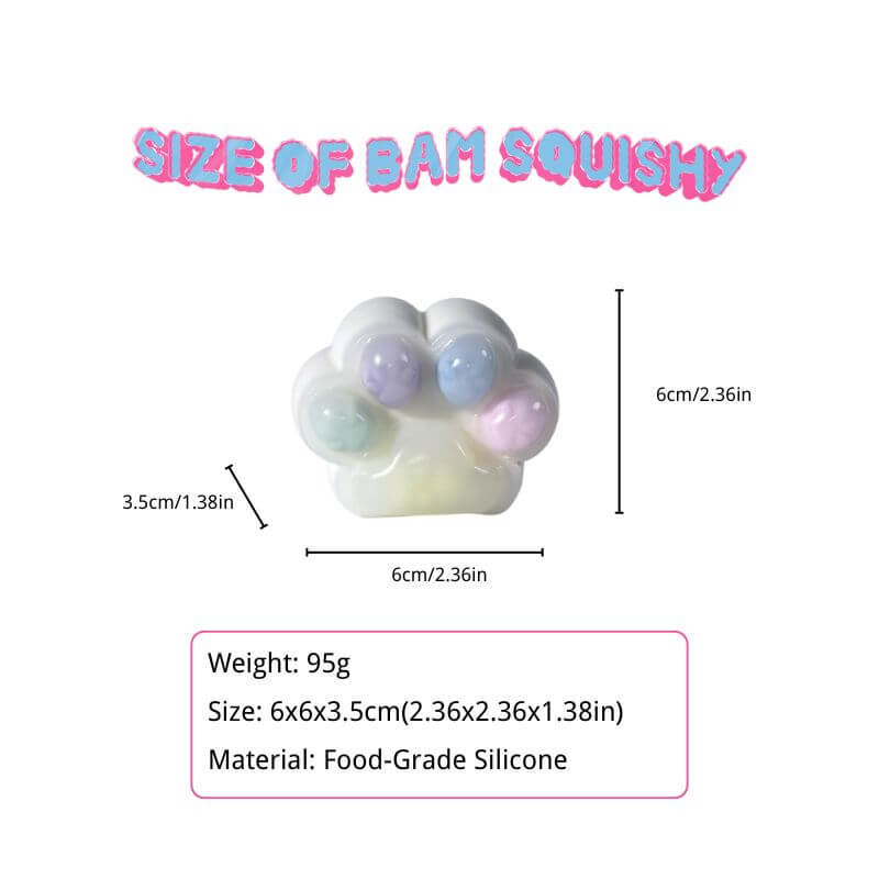 Ice Skin Mochi Cat Paws Bam Squishy BAMSQUISHY