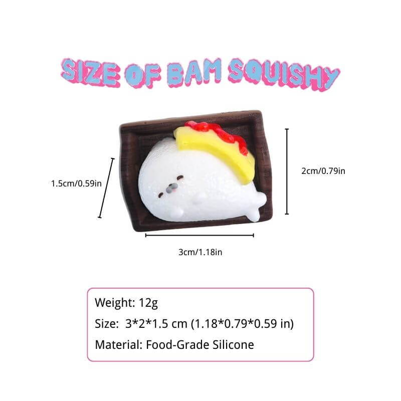 Mini Seal Sushi Bam Squishy BAMSQUISHY