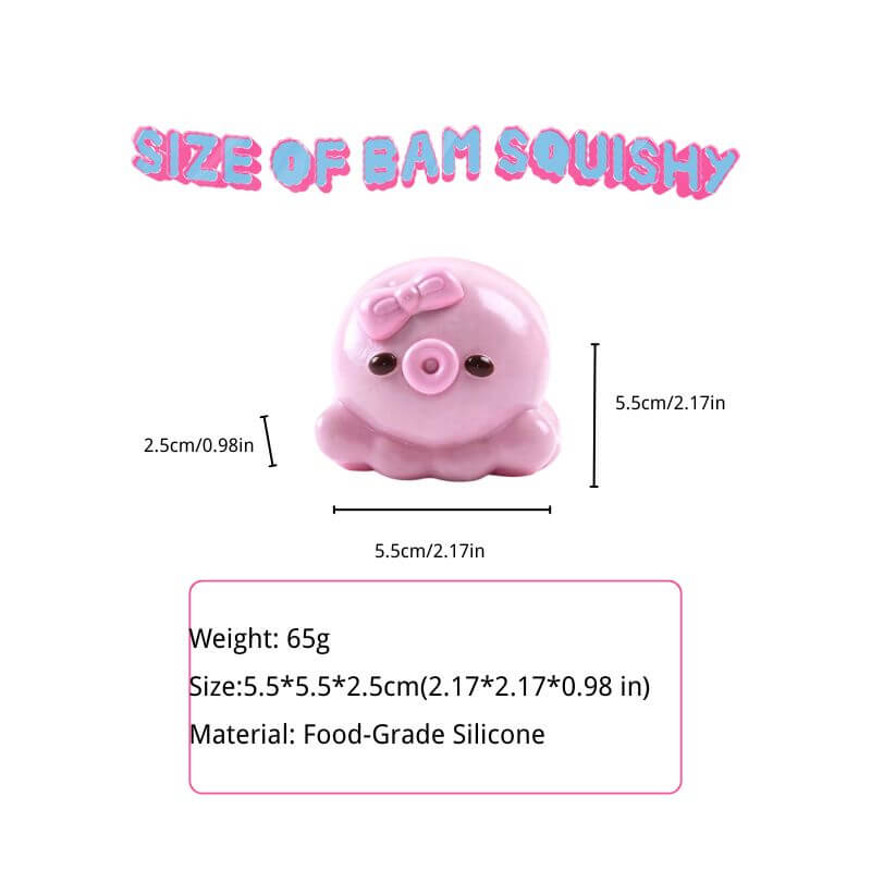 Pink Octopus Bam Squishy BAMSQUISHY