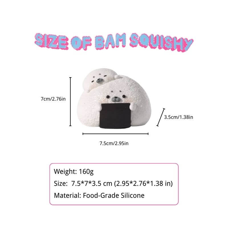 Seal Triangle Rice Ball Bam Squishy BAMSQUISHY