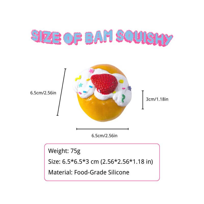 Strawberry Bread Bam Squishy BAMSQUISHY