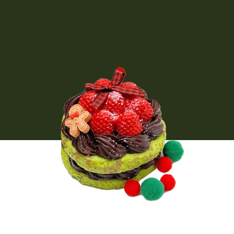 Christmas Raspberry Cake Taba Squishy BAMSQUISHY