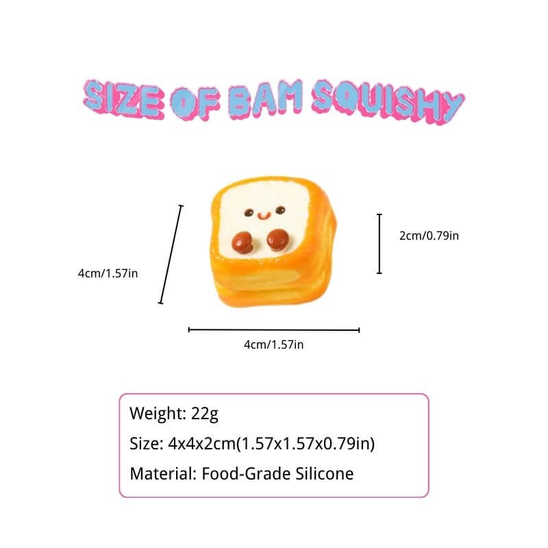 22g Mini Toastie Taba Squishy BAMSQUISHY