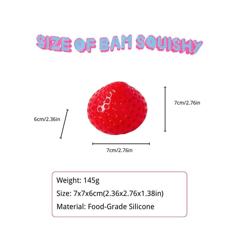 Big Strawberry Taba Squishy BAMSQUISHY