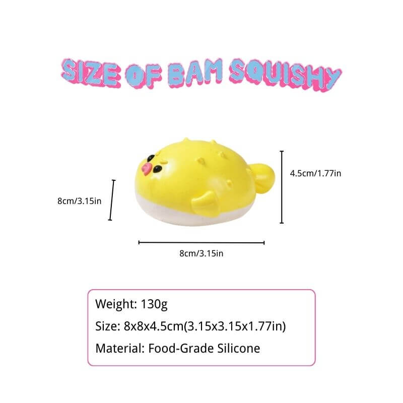 Yellow Pufferfish Taba Squishy BAMSQUISHY