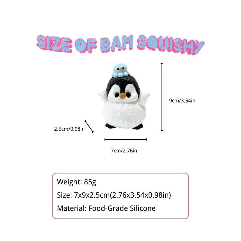 Black Penguin With Octopus Taba Squishy BAMSQUISHY